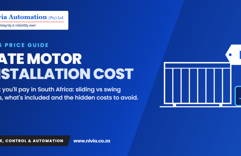 Gate motor installation cost guide South Africa 2026 – Nivia Automation