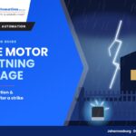 Gate motor lightning damage: storm over a home with a sliding gate motor